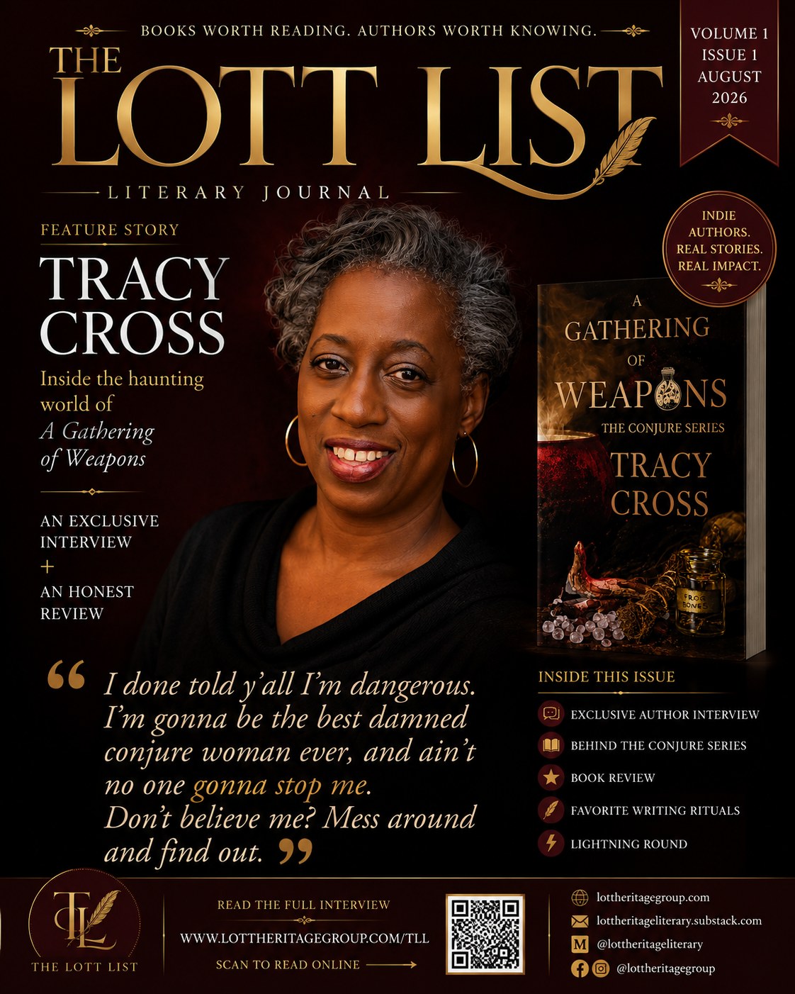 The Lott List — Volume 1, Issue 1, featuring Tracy Cross